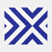Couverture Polaire Chevrons bleu et blanc (Devant (Horizontal))
