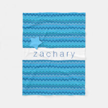 Chevrons Bleus Blanket et Star A02