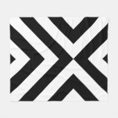 Couverture Polaire Chevrons noirs et blancs (Devant (Horizontal))