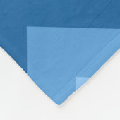 Couverture Polaire Chevrons Ombre Bleu foncé Monogram Blanche (Coin)
