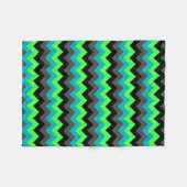 Couverture Polaire Chevrons Ombre Noir Vert Petite Blanche En Toison (Devant (Horizontal))