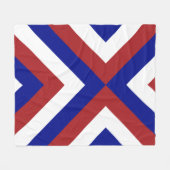 Couverture Polaire Chevrons rouge, blanc et bleu (Devant (Horizontal))