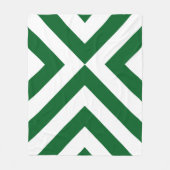 Couverture Polaire Chevrons verts et blancs (Devant)