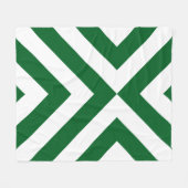 Couverture Polaire Chevrons verts et blancs (Devant (Horizontal))