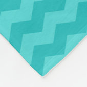 Couverture Polaire Chevrons verts nommés personnalisés de turquoise (Coin)