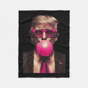 Couverture Polaire Chewing-gum Trump drôle 1