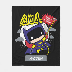 Couverture Polaire Chibi Batgirl Prêt Pour L'Action