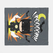 Couverture Polaire Chibi Batman Batcycle (Devant (Horizontal))