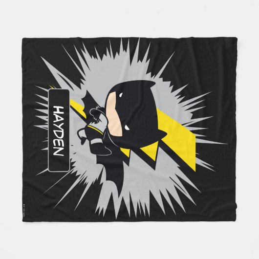 Couverture Polaire Chibi Batman Lightning Kick (Devant (Horizontal))