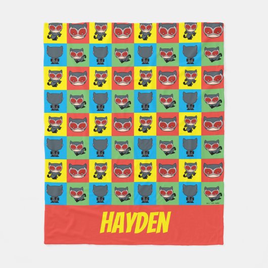 Couverture Polaire Chibi Catwoman Character Poses (Devant)