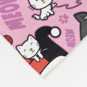 Couverture Polaire Chibi Catwoman, Harley Quinn & Kittens Motif (Coin)
