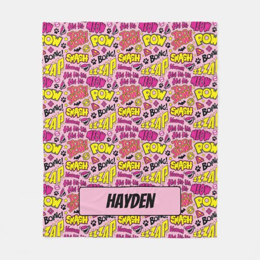 Couverture Polaire Chibi Comic Phases et Logos Motif (Devant)