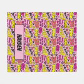 Couverture Polaire Chibi Comic Phases et Logos Motif (Devant (Horizontal))