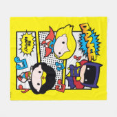 Couverture Polaire Chibi Héros Danse (Devant (Horizontal))