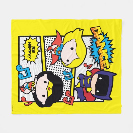 Couverture Polaire Chibi Héros Danse (Devant (Horizontal))