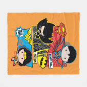 Couverture Polaire Chibi Héros Prêts À L'Action ! (Devant (Horizontal))