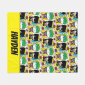 Couverture Polaire Chibi Joker et Batman Motif de cartes de jeu (Devant (Horizontal))