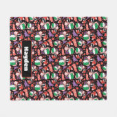 Couverture Polaire Chibi Joker et Harley Heart Motif (Devant (Horizontal))