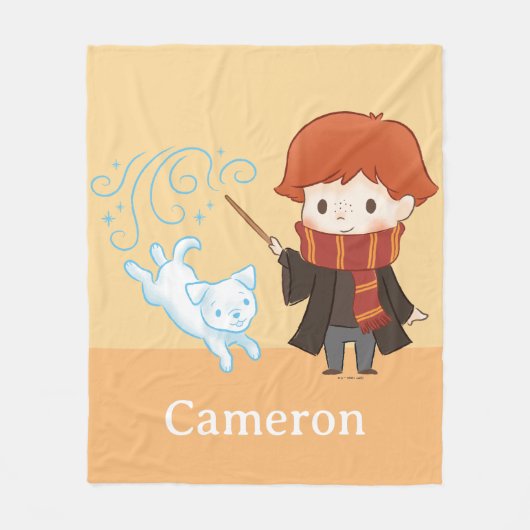 Couverture Polaire Chibi Ron Weasley Patronus (Devant)