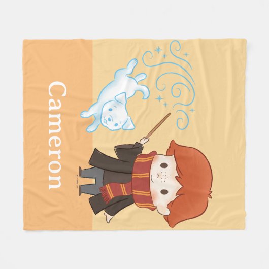 Couverture Polaire Chibi Ron Weasley Patronus (Devant (Horizontal))