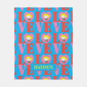 Couverture Polaire Chibi Supergirl LOVE (Devant)