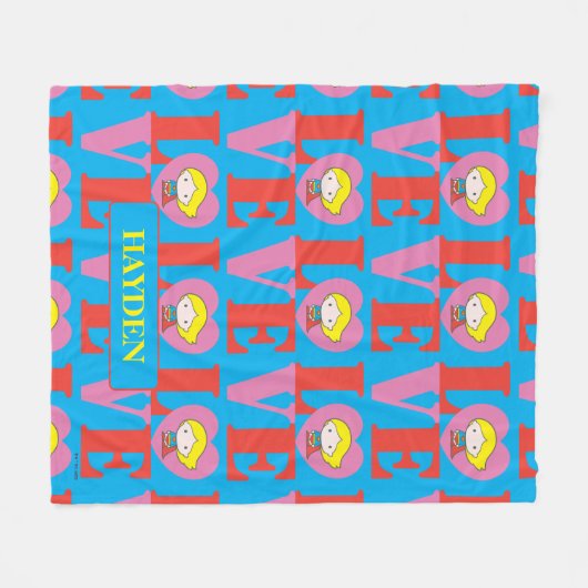 Couverture Polaire Chibi Supergirl LOVE (Devant (Horizontal))