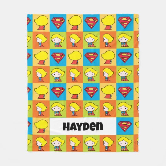 Couverture Polaire Chibi Supergirl retournement de caractère (Devant)