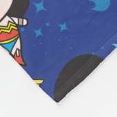 Couverture Polaire Chibi Wonder Woman, Superman et Batman Motif (Coin)