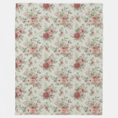 Couverture Polaire Chic Antique Inspiré Shabby Chic Graceful Flores (Devant)