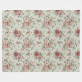 Couverture Polaire Chic Antique Inspiré Shabby Chic Graceful Flores (Devant (Horizontal))
