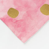 Couverture Polaire Chic Aquarelle Rose Gold Confetti (Coin)
