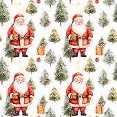 Couverture Polaire Chic aquarelle Santa Claus rouge vert vacances