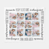 Couverture Polaire Chic Best Friends Customisé 12 Photo Collage (Devant (Horizontal))