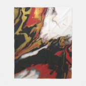 Couverture Polaire Chic Black Red Gold Abstrait polaire (Med.) (Devant)