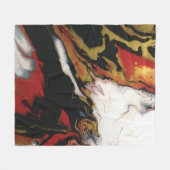 Couverture Polaire Chic Black Red Gold Abstrait polaire (Med.) (Devant (Horizontal))