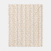 Couverture Polaire Chic Blanc Beach Sable Beige Brown Abstrait Chevro (Devant)