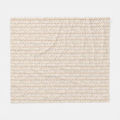 Couverture Polaire Chic Blanc Beach Sable Beige Brown Abstrait Chevro (Devant (Horizontal))