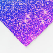 Couverture Polaire Chic bleu violet ombre parties scintillant gouttes (Coin)