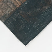 Couverture Polaire Chic Botanique Vintage Wreath Monogramme Bois (Coin)