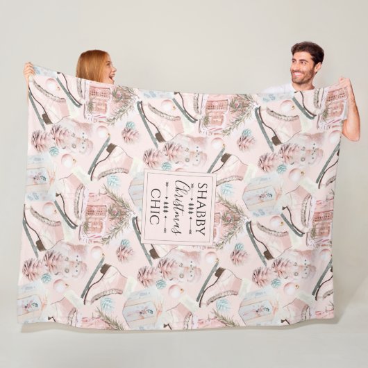 Couverture Polaire Chic chic chic chic Motif de Noël (En situation)