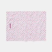Couverture Polaire Chic corail violet pois motif (Devant (Horizontal))