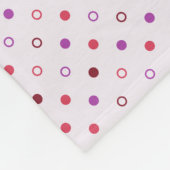 Couverture Polaire Chic corail violet pois motif (Coin)