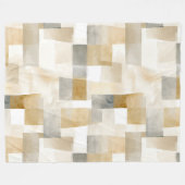 Couverture Polaire Chic Cream Brown Abstrait (Devant (Horizontal))