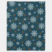 Couverture Polaire Chic Cute Modern Snowflakes Noël (Devant)