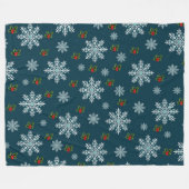 Couverture Polaire Chic Cute Modern Snowflakes Noël (Devant (Horizontal))