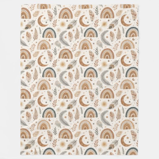 Couverture Polaire Chic Eclectique Boho Rainbow Unique Accueil Accent (Devant)