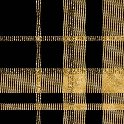 Couverture Polaire Chic Geometric Black Gold Monogram Blanket