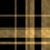 Couverture Polaire Chic Géométrique Monogramme Noir Or Plaid