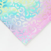 Couverture Polaire Chic Girly Rainbow Shimmer Leopard Motif (Coin)