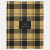 Couverture Polaire Chic Glamorous Birthday Gift Black Gold Blanket (Devant)